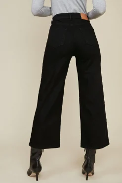 New Oasis Organic Crop Wide Leg Jean Indigo