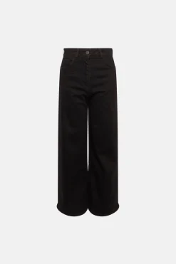 New Oasis Organic Crop Wide Leg Jean Indigo