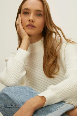 Fashion Oasis Ottoman High Neck Jumper Sage