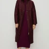 Discount Oasis Padded Winter Longline Parka Coat Berry