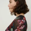 Online Oasis Painted Floral Tiered Organza Skater Dress Black