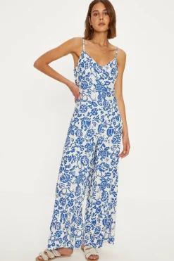 Fashion Oasis Paisley Print Strappy Jumpsuit Multi