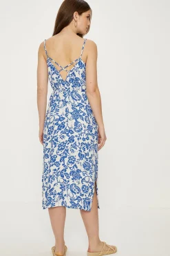 Hot Oasis Paisley Print Strappy Midi Dress Multi