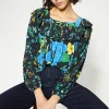 Fashion Oasis Patch Print Bold Floral Blouse Multi