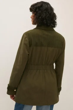 Online Oasis Patched Pocket Coat Khaki