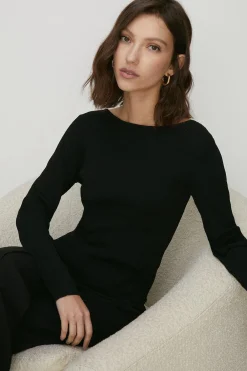 Discount Oasis Pearl Back Detail Jumper Fuchsia