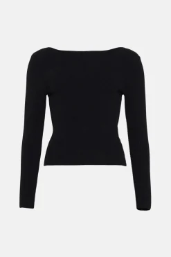 Discount Oasis Pearl Back Detail Jumper Fuchsia