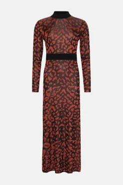Clearance Oasis Petite Animal Jacquard Open Back Midaxi Multi