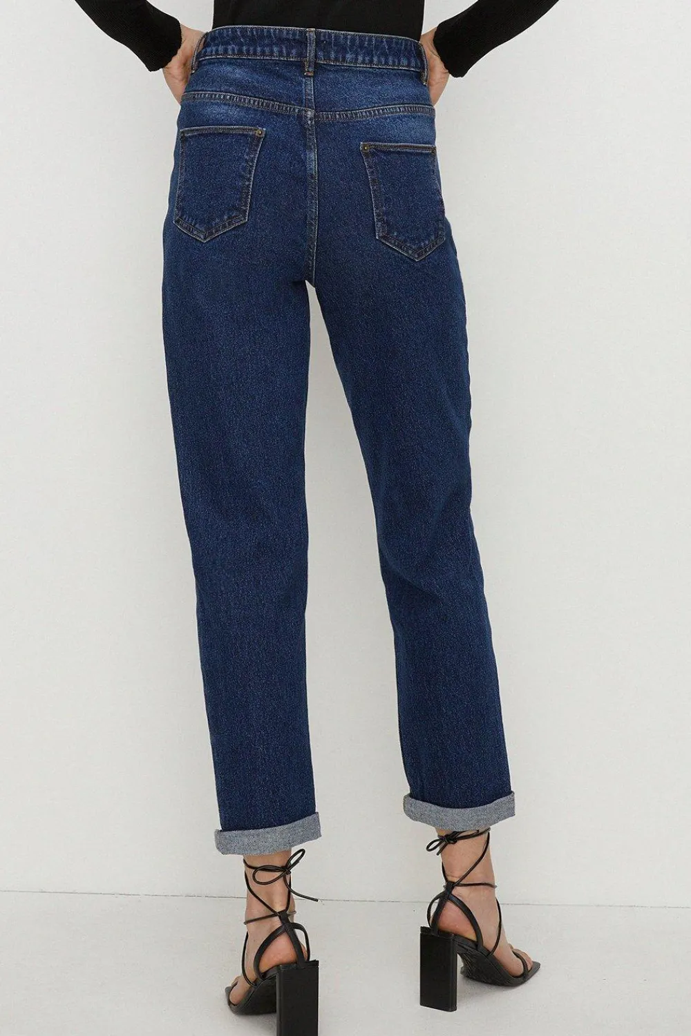 Discount Oasis Petite Ava Relaxed Boyfriend Jean Indigo