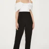 Online Oasis Petite Bow Detail Bardot Jumpsuit Mono