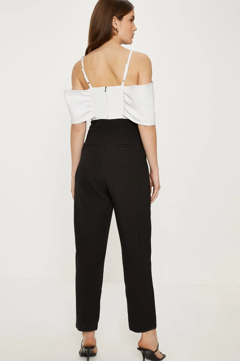 Online Oasis Petite Bow Detail Bardot Jumpsuit Mono