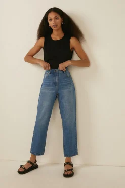 Fashion Oasis Petite Boyfriend Jean Pale Wash