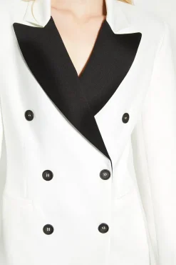 Hot Oasis Petite Contrast Blazer Dress Mono