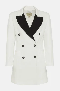 Hot Oasis Petite Contrast Blazer Dress Mono