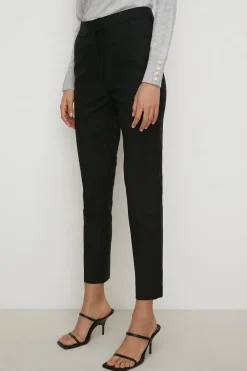 Outlet Oasis Petite Cotton Sateen Slim Leg Trouser Ivory