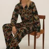 Hot Oasis Petite Daisy Print Crinkle Shirt Co-Ord Multi