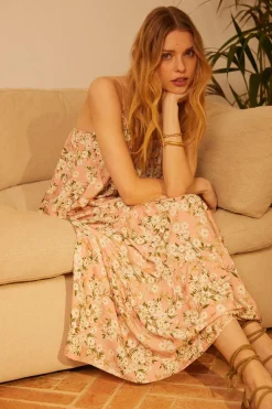 Outlet Oasis Petite Daisy Printed Strappy Midi Dress Floral