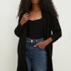Fashion Oasis Petite Edge To Edge Oversized Cardigan Black