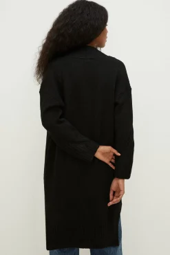 Fashion Oasis Petite Edge To Edge Oversized Cardigan Black