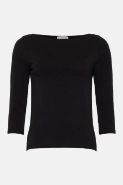 Sale Oasis Petite Essential Cotton Slash Neck Jersey Top White