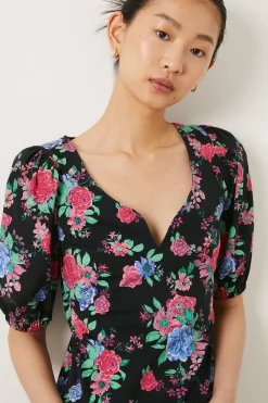 Fashion Oasis Petite Floral Print Sleeve Mini Dress Multi
