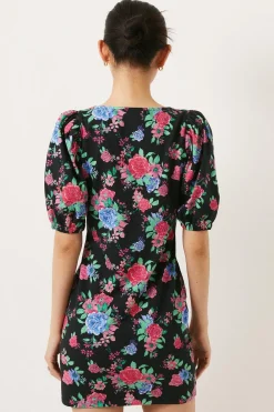 Fashion Oasis Petite Floral Print Sleeve Mini Dress Multi