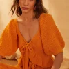 Best Oasis Petite Frill Detail Knitted Tie Front Top Mango