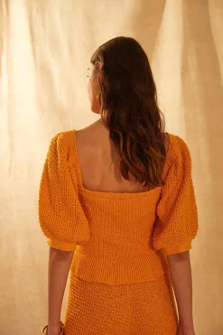 Best Oasis Petite Frill Detail Knitted Tie Front Top Mango