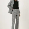 Fashion Oasis Petite Geo Jacquard Kick Flare Trouser Mono