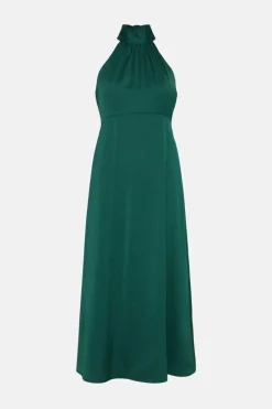 Discount Oasis Petite Halter Neck Midi Dress Emerald