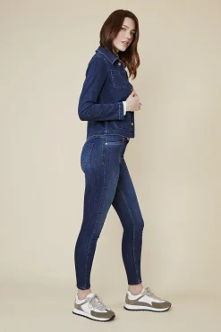 Hot Oasis Petite Jade Organic Mid Rise Skinny Jean White