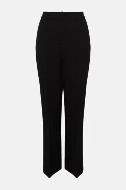 Online Oasis Petite Janelle Pinstitch Straight Leg Trouser Black