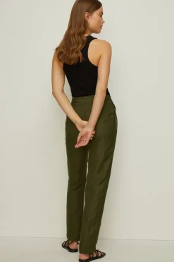 Hot Oasis Petite Janelle Straight Leg Trouser Navy