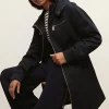 Hot Oasis Petite Lightweight Midi Parka Black
