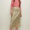 Outlet Oasis Petite Micro Ditsy Satin Twill Bias Skirt Mint