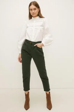 Clearance Oasis Petite Mom Jean Khaki