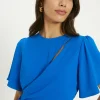 Discount Oasis Petite Premium Crepe Drape Tie Front Jumpsuit Cobalt