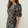Best Oasis Petite Premium Mixed Sequin Puff Sleeve Mini Multi