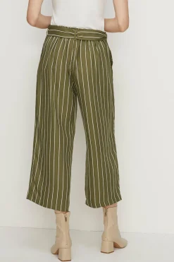 Clearance Oasis Petite Printed Wide Leg Trouser Khaki