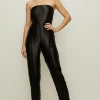 Outlet Oasis Petite Satin Bandeau Jumpsuit Black