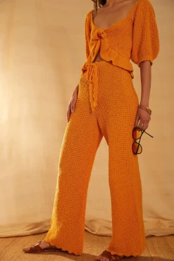 Hot Oasis Petite Scallop Edge Stitch Detail Trouser Mango
