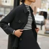 New Oasis Petite Seam Detail Tailored Aline Skirt Black