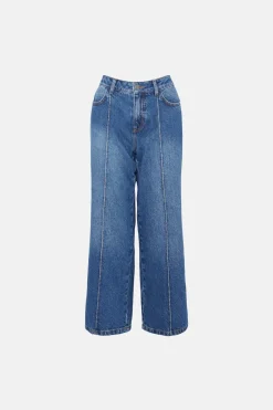 Best Oasis Petite Straight Leg Smart Jean Mid Wash