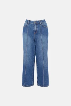 Best Oasis Petite Straight Leg Smart Jean Mid Wash