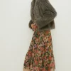 Outlet Oasis Petite Stripe Faux Fur Collarless Coat Grey