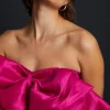 Fashion Oasis Petite Taffeta Bow Mini Dress Pink