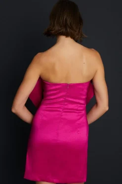 Fashion Oasis Petite Taffeta Bow Mini Dress Pink