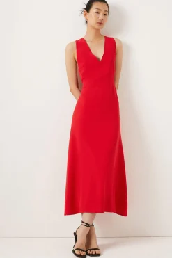 New Oasis Petite V Neck Sleeveless Dress Red