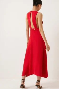 New Oasis Petite V Neck Sleeveless Dress Red