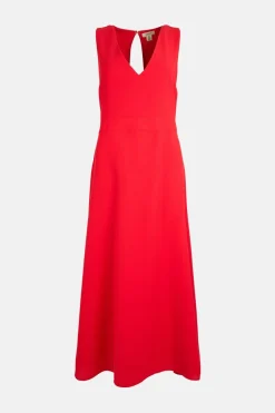 New Oasis Petite V Neck Sleeveless Dress Red